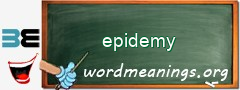 WordMeaning blackboard for epidemy